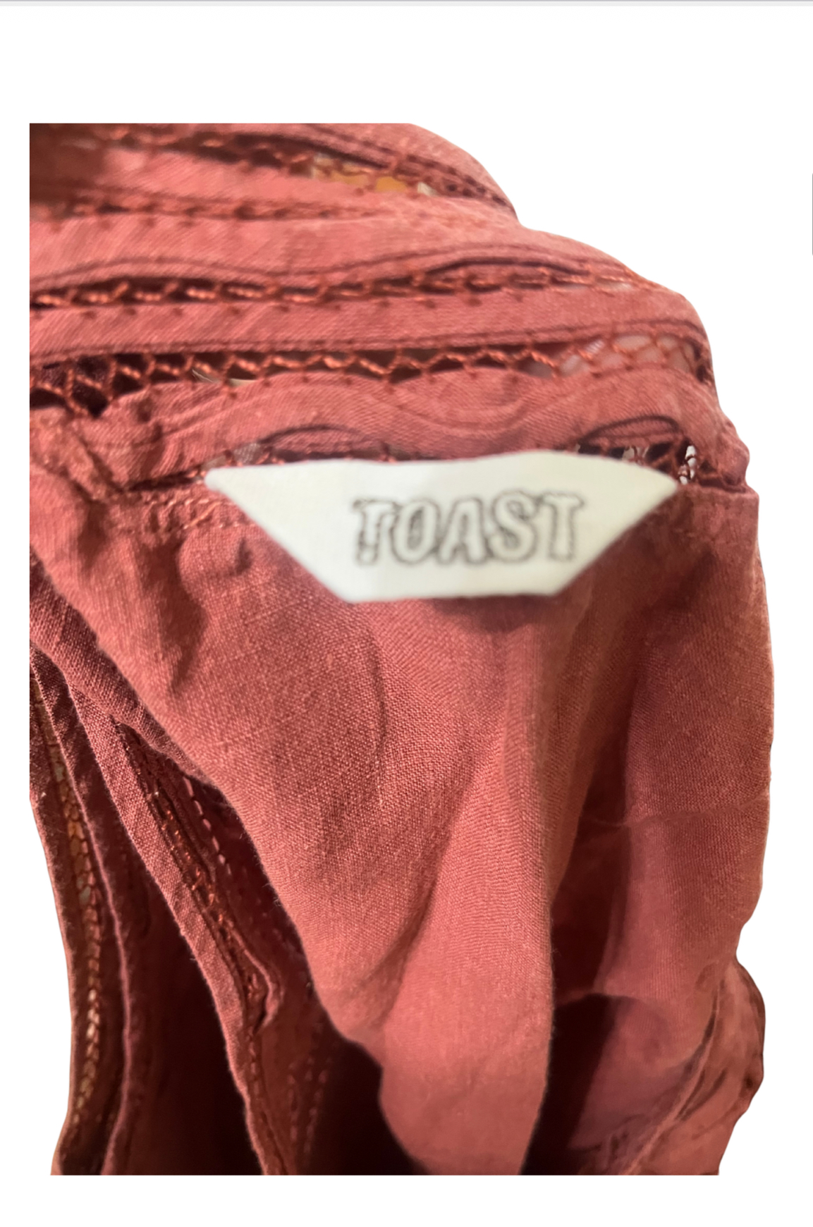 Vestido TOAST de lino – largo, bohemio, color terracota - Image 2